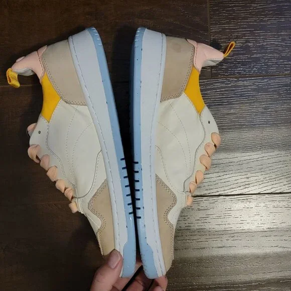 NEW ONCEPT Phoenix Sneaker Womens 8 Electric Sand Pink Tan Blue Leather - Picture 6 of 9